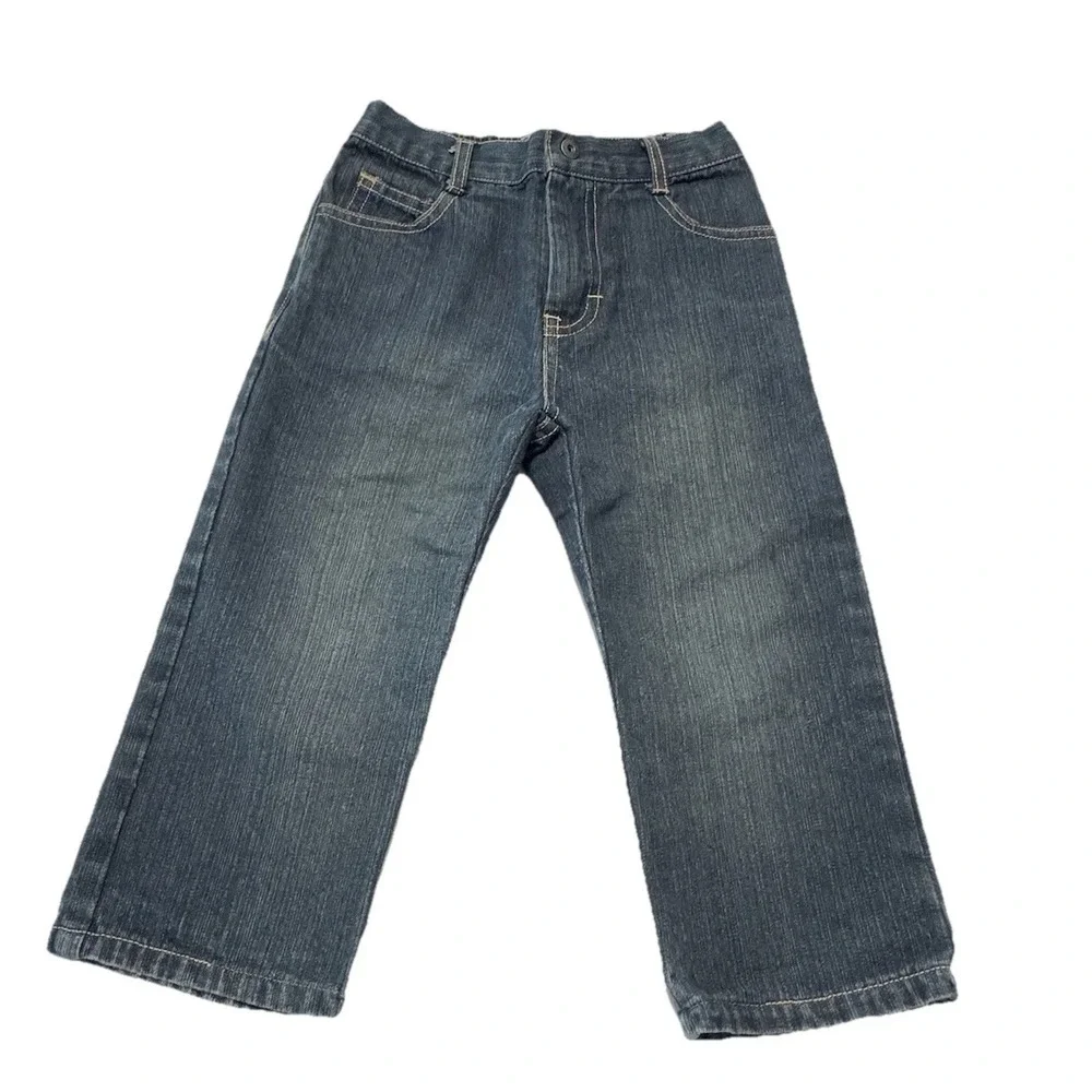 Calvin Klein Jeans Toddler Boys 24M Dark Wash Straight Leg Denim‎ Blue Pants
